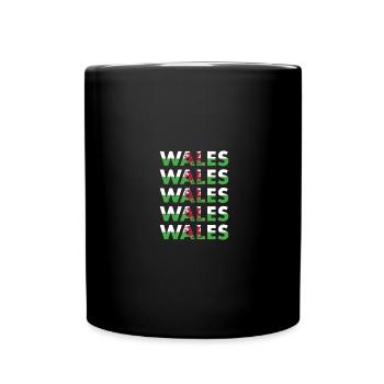 Rugby Rugby Rugby Rugby Rugby Wales Rugby - Tasse einfarbig - Schwarz - Vorne