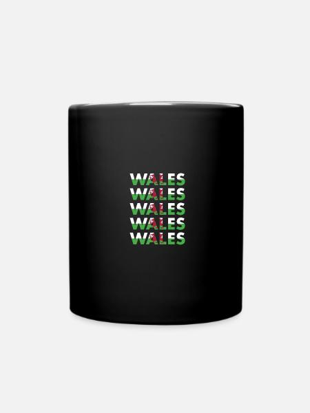 Rugby Rugby Rugby Rugby Rugby Wales Rugby - Full Colour Mug - black