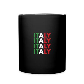 Rugby Rugby Rugby Rugby Rugby Italy Rugby - Tasse einfarbig - Schwarz - Vorne