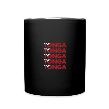 Rugby Rugby Rugby Rugby Rugby Tonga Rugby - Tasse einfarbig - Schwarz - Vorne