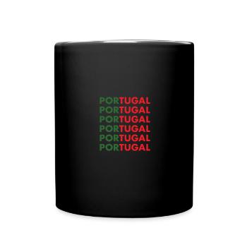 Rugby Rugby Rugby Rugby Rugby Portugal Rugby - Tasse einfarbig - Schwarz - Vorne