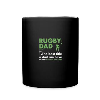 Sport Dad Definition Rugby - Tasse einfarbig - Schwarz - Vorne