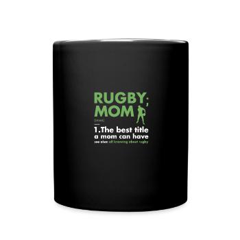 Sport Mom Definition Rugby - Tasse einfarbig - Schwarz - Vorne
