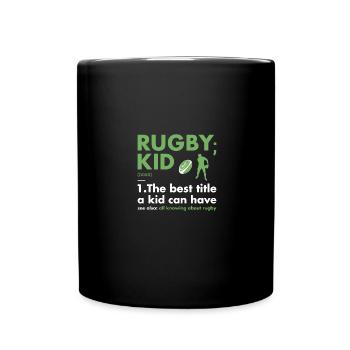 Sport Kid Definition Rugby - Full Colour Mug - black - Front