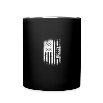 Sport Us Flag Soccer - Tasse einfarbig - Schwarz - Vorne