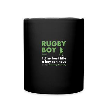 Sport Boy Definition Rugby - Tasse einfarbig - Schwarz - Vorne