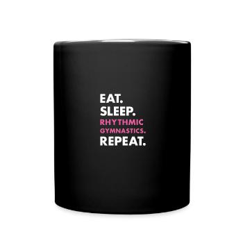 Gymnast Eat Sleep Rhythmic Gymnastics - Tasse einfarbig - Schwarz - Vorne