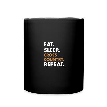 Rider Eat Sleep Cross Country - Full Colour Mug - black - Front