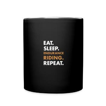 Rider Eat Sleep Endurance Riding - Tasse einfarbig - Schwarz - Vorne