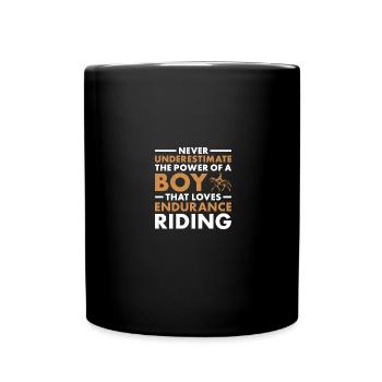 Rider Never Underestimate The Power Of A Boy - Full Colour Mug - black - Front