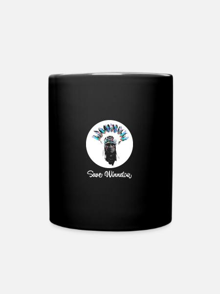 save winnetou,winnetou,indianer,graffiti,kreis, - Tasse einfarbig - Schwarz