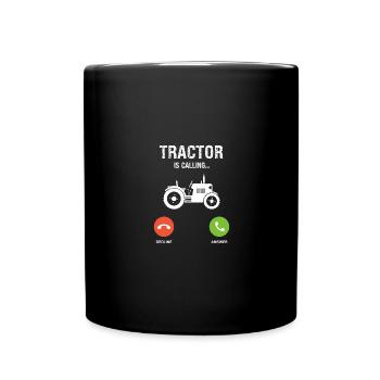 Le tracteur appelle - Mug uni - noir - Devant