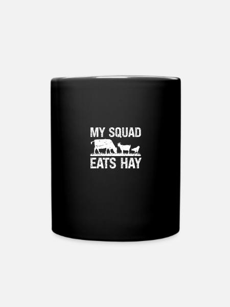 Meine Truppe frisst Heu - Tasse einfarbig - Schwarz