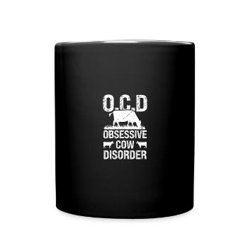 OCD Zwanghafte Kuhstörung - Tasse einfarbig - Schwarz - Vorne