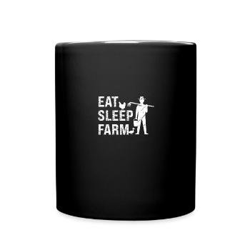 Food Sleeping Farm - Full Colour Mug - black - Front