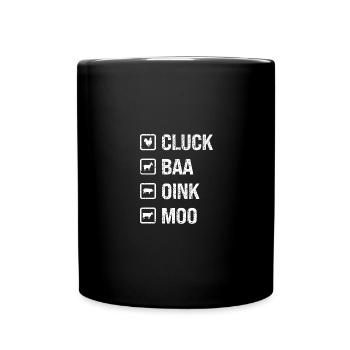 Gackern Baa Oink Muh - Tasse einfarbig - Schwarz - Vorne