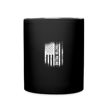 Traction de tracteur - - Mug uni - noir - Devant