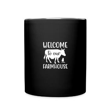 Welcome to our farm 1 - - Full Colour Mug - black - Front