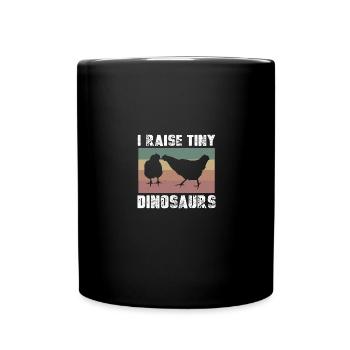 Ich züchtete winzige Dinosaurier - - Tasse einfarbig - Schwarz - Vorne