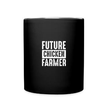 Futur producteur de poulet - - Mug uni - noir - Devant
