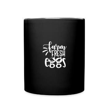 Farm Fresh Eggs 4 - - Full Colour Mug - black - Front