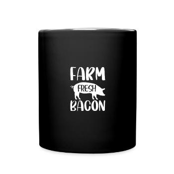 Farm Fresh Bacon - - Full Colour Mug - black - Front