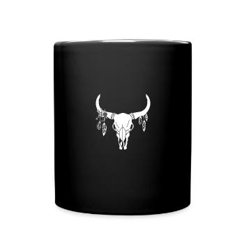 Cow skull - - Full Colour Mug - black - Front
