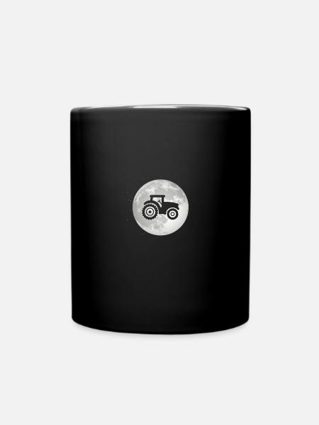 Vollmond - Traktor - - Tasse einfarbig - Schwarz