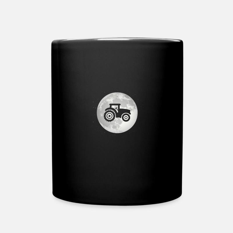 Vollmond - Traktor - - Tasse einfarbig - Schwarz