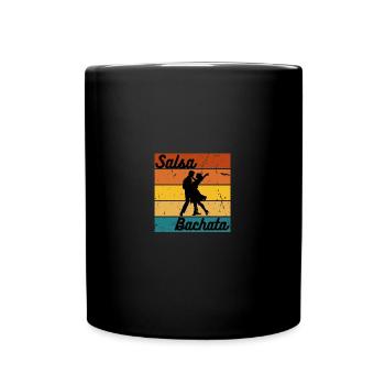 Salsa Bachata Retro - Full Colour Mug - black - Front