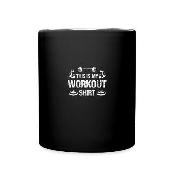 Das ist mein Trainingsshirt - - Tasse einfarbig - Schwarz - Vorne
