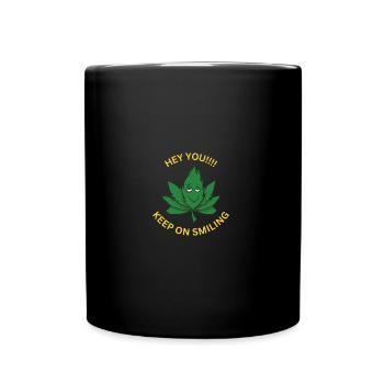 Keep on smiling - Full Colour Mug - black - Front