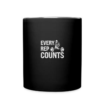 Every repetition counts - - Full Colour Mug - black - Front