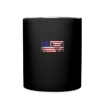 Salle de gym colorée du drapeau des États-Unis - - Mug uni - noir - Devant