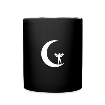 Mondsichel - Fitness - Tasse einfarbig - Schwarz - Vorne