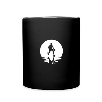 Circle and Reflection - Basketball Playing Man - Full Colour Mug - black - Front