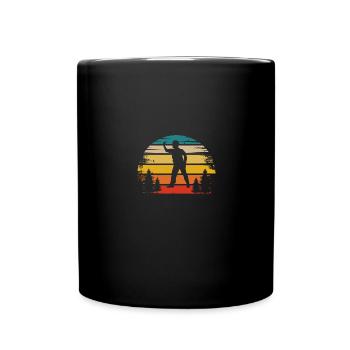 Retro Sun - Dart Player - - Full Colour Mug - black - Front