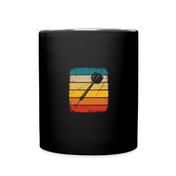 Rectangle rétro - fléchette - - Mug uni - noir - Devant
