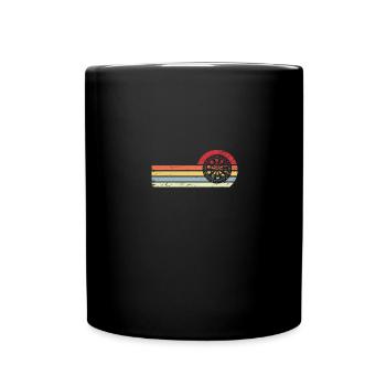 Lignes rétro - Cercle - Jeu de fléchettes - - Mug uni - noir - Devant