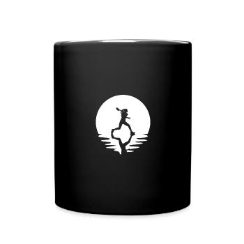 Circle and Reflection - Woman Playing Tennis - - Full Colour Mug - black - Front