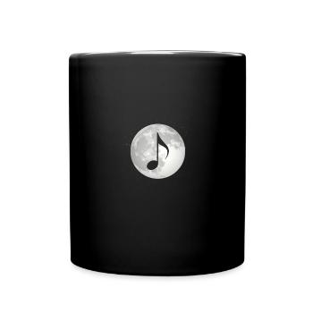 Vollmond - Musik - - Tasse einfarbig - Schwarz - Vorne
