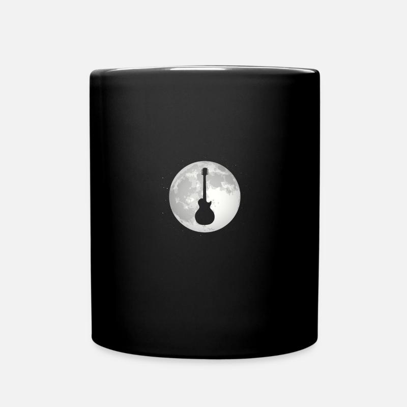 Vollmond - Gitarre - - Tasse einfarbig - Schwarz