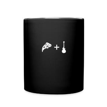 Pizza - Guitare - - Mug uni - noir - Devant