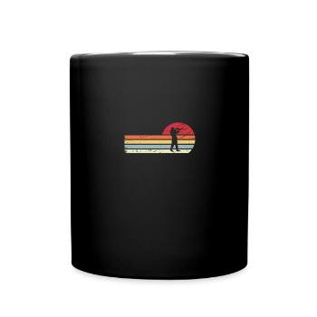 Sun and Retro Lines - Chasing Guys - - Full Colour Mug - black - Front