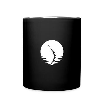 Cercle et réflexion - Chasse - - Mug uni - noir - Devant