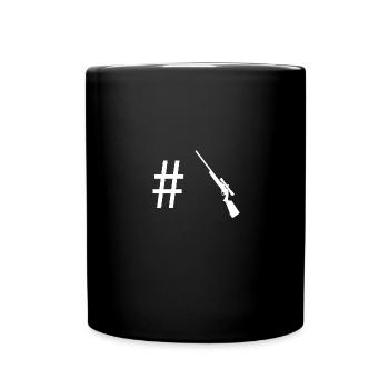 Hashtag - Chasse - - Mug uni - noir - Devant