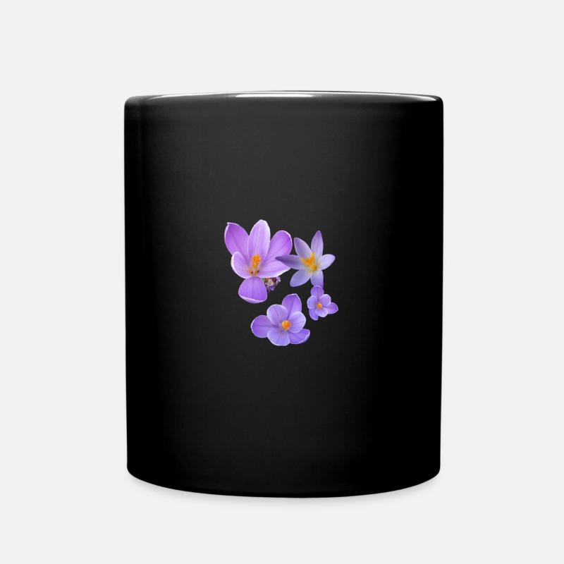 crocus, crocus, fleurs, violet, fleur - Mug uni - noir