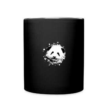 Panda,pandabär,bär, Graffiti, pandabababy - Tasse einfarbig - Schwarz - Vorne
