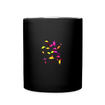 Herbst, herbstlaub,herbstblätter, Blätter - Tasse einfarbig - Schwarz - Vorne