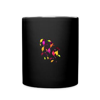 Herbst, herbstlaub,herbstblätter, Blätter - Tasse einfarbig - Schwarz - Vorne